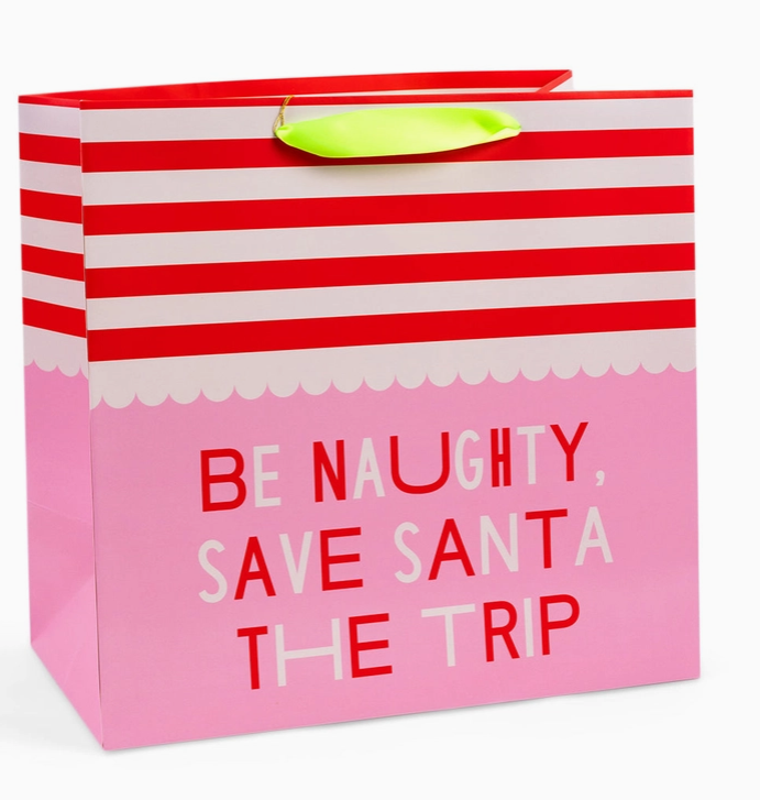 Gift Bag - Be Naughty, Save Santa the Trip (Large)