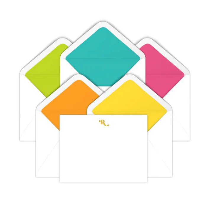 5 colorful stationary envelopes 