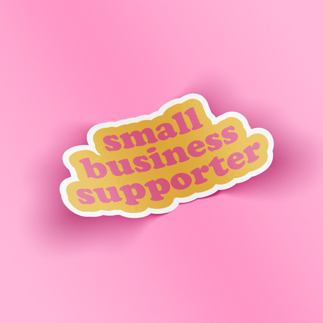 Sticker - Small Business Supporter (Mustard)