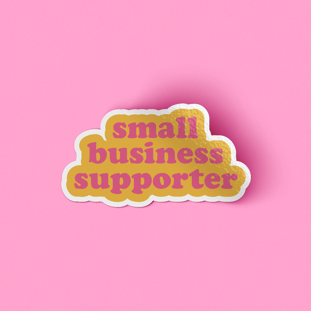 Sticker - Small Business Supporter (Mustard)