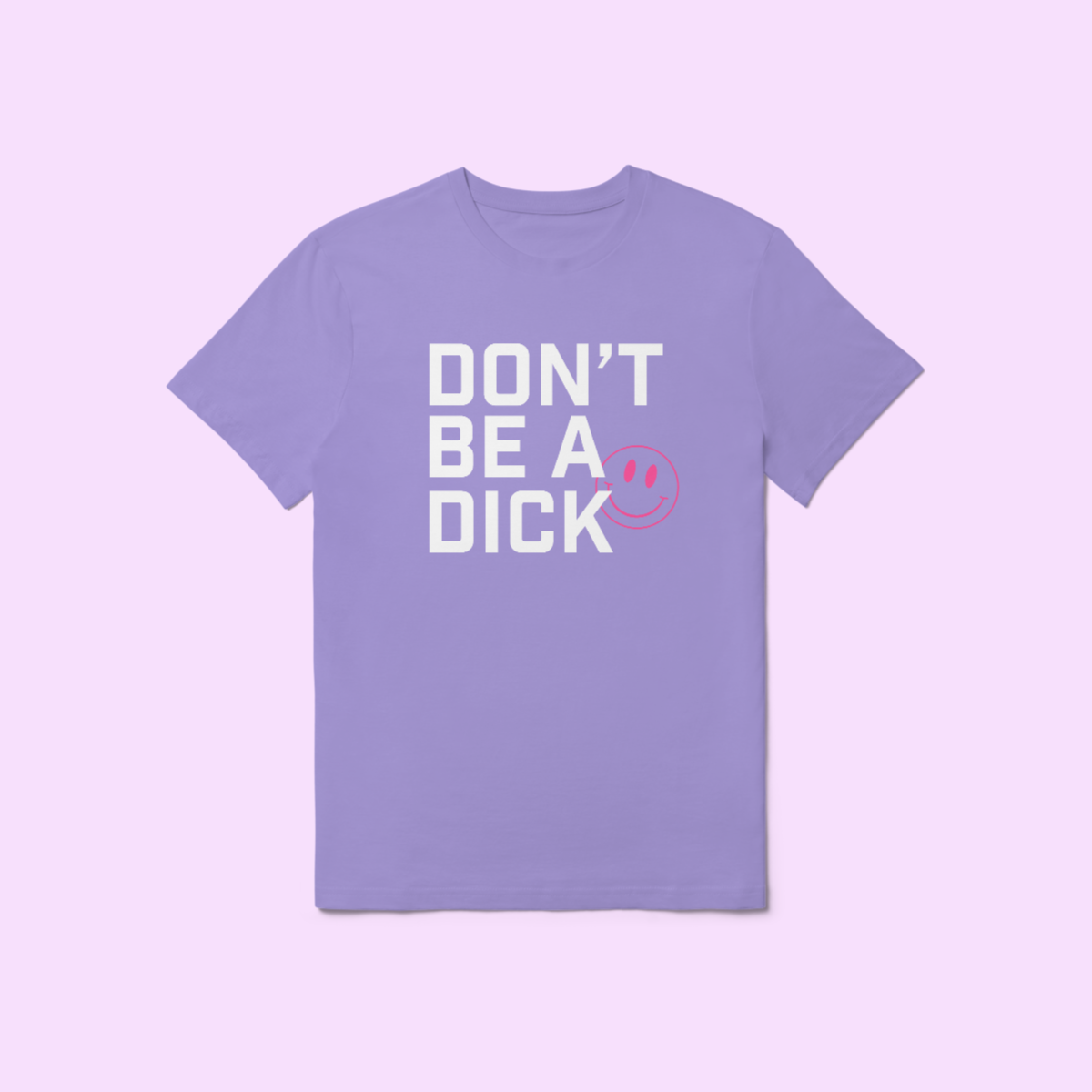 Front of WOW Original graphic t-shirt in light purple that says "Don&