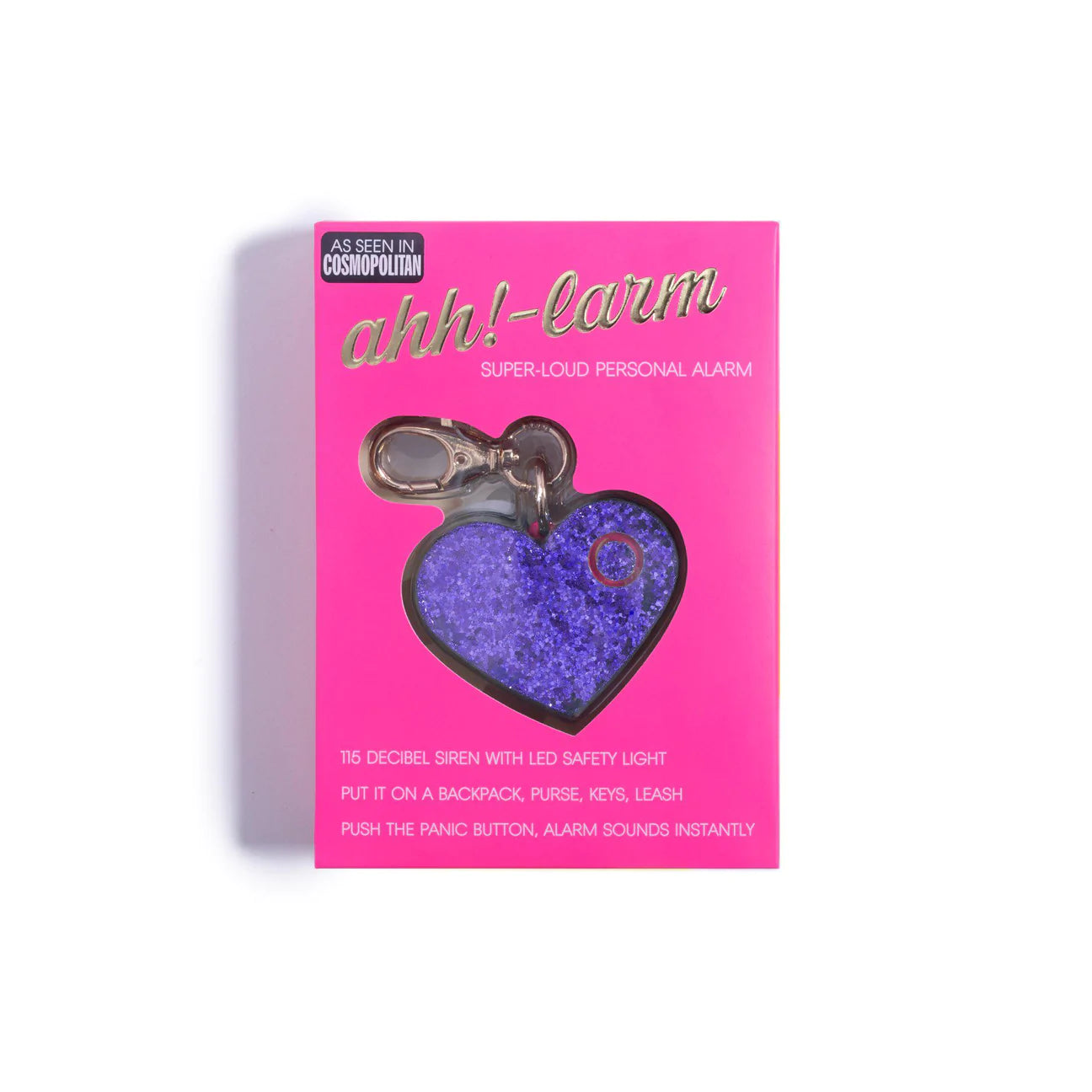 Safety Alarm - Purple Sparkly Heart