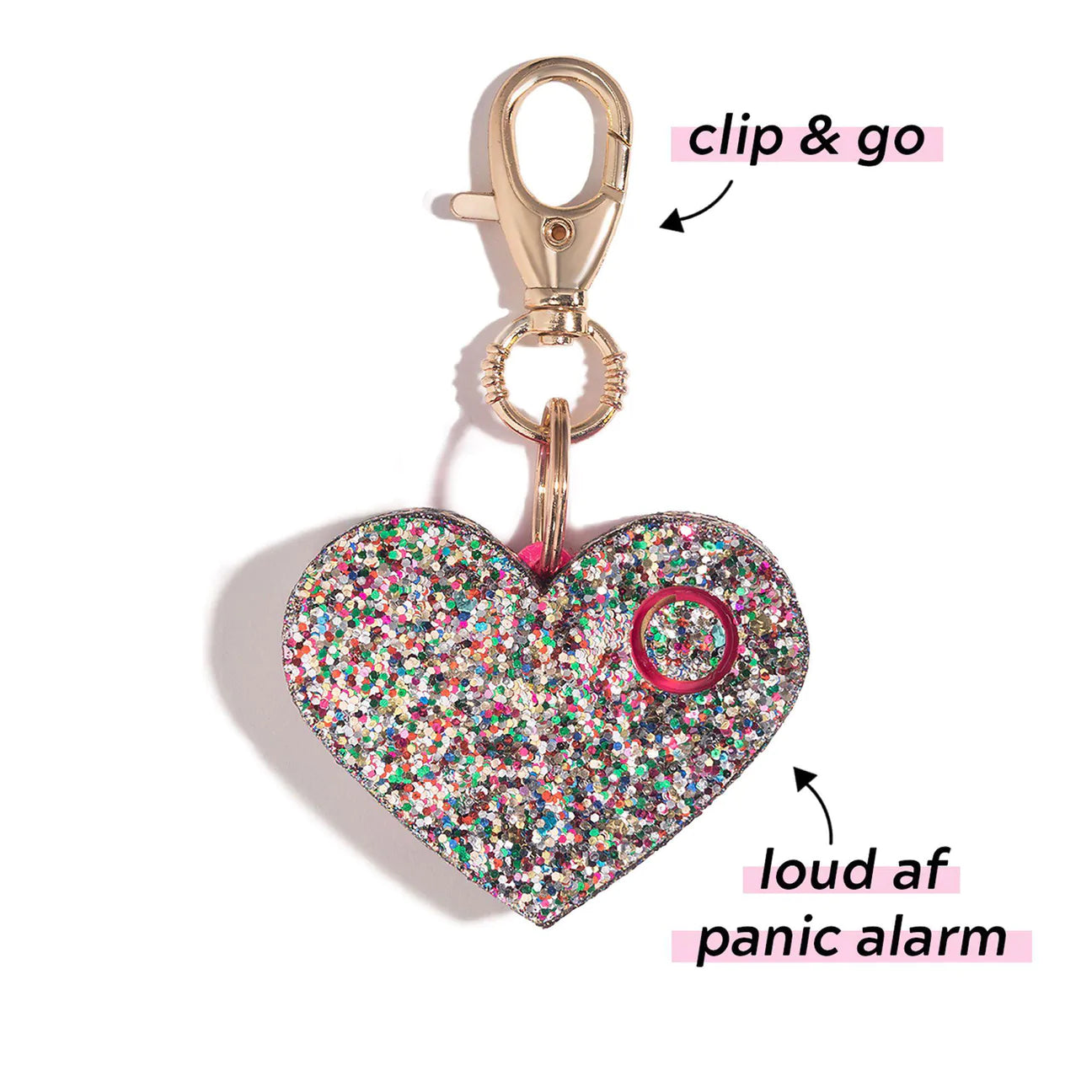 Safety Alarm - Confetti Sparkly Heart