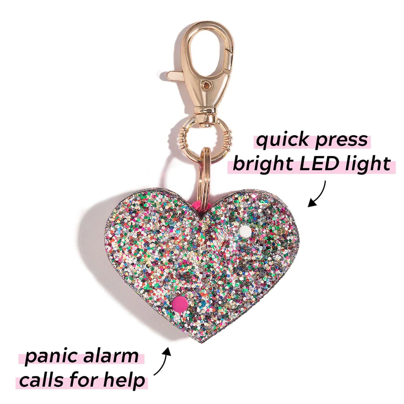 Safety Alarm - Confetti Sparkly Heart