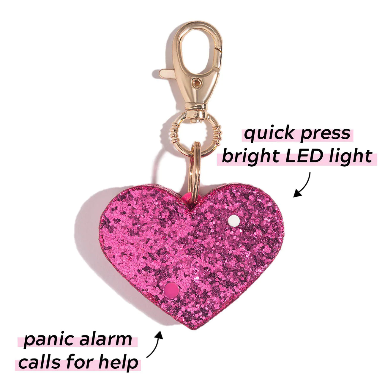Safety Alarm - Pink Sparkly Heart