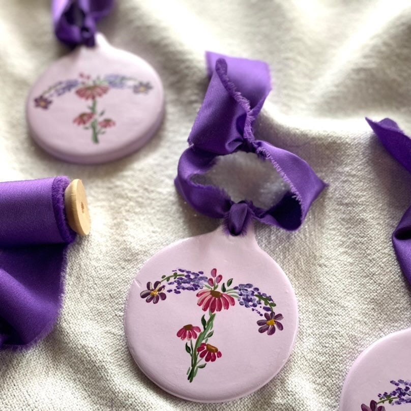 Ornament - Handpainted Floral Uterus