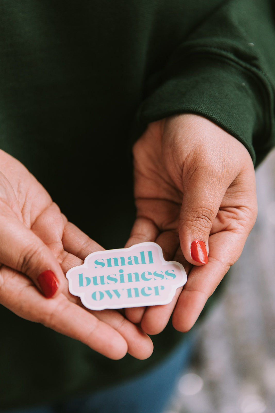 Sticker - Small Business Owner (Light Pink)
