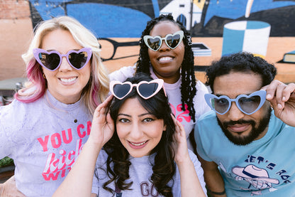 Heart Sunglasses - Racing Purple