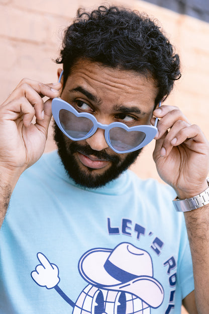 Heart Sunglasses - SOIN Roller Derby Blue