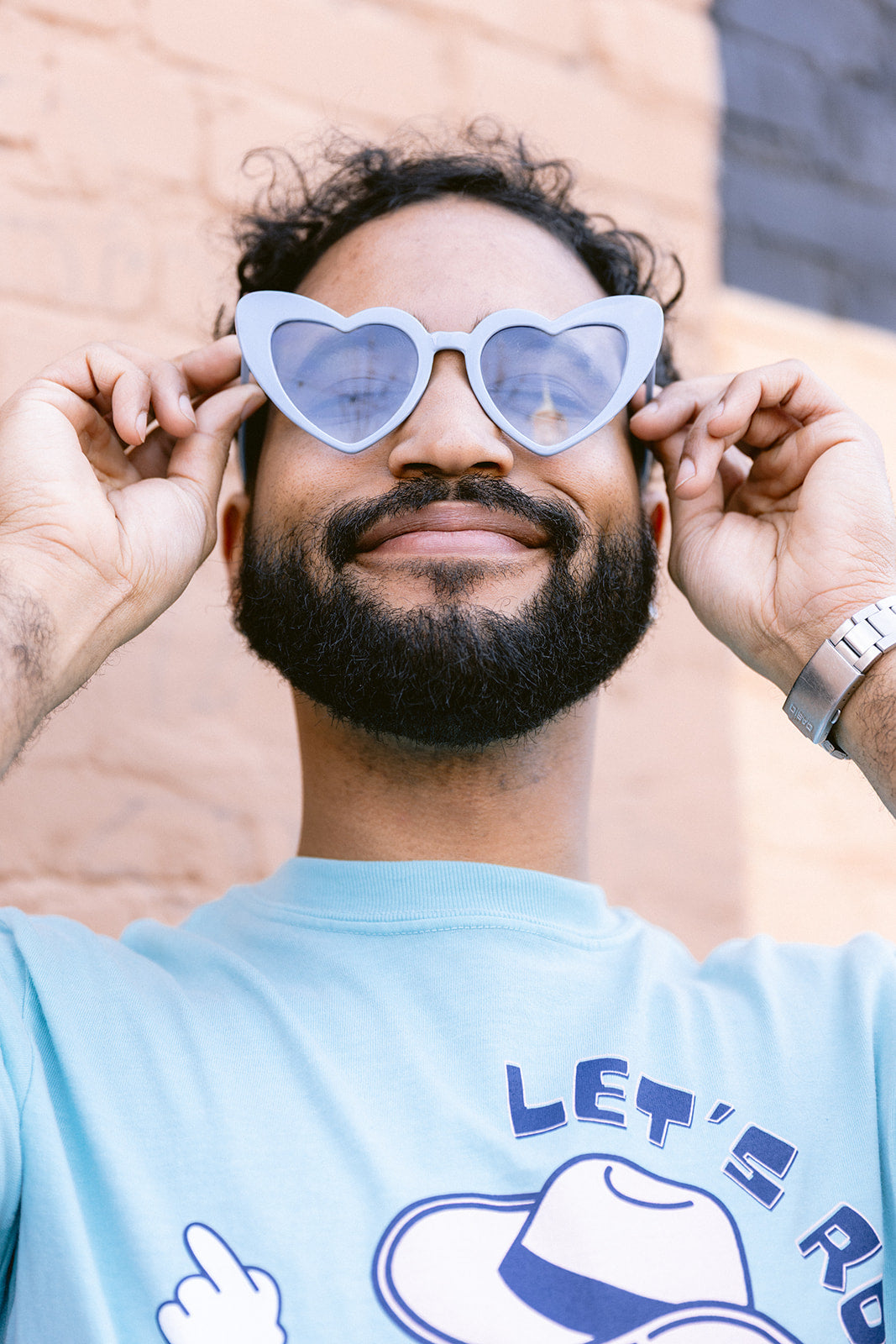 Heart Sunglasses - SOIN Roller Derby Blue