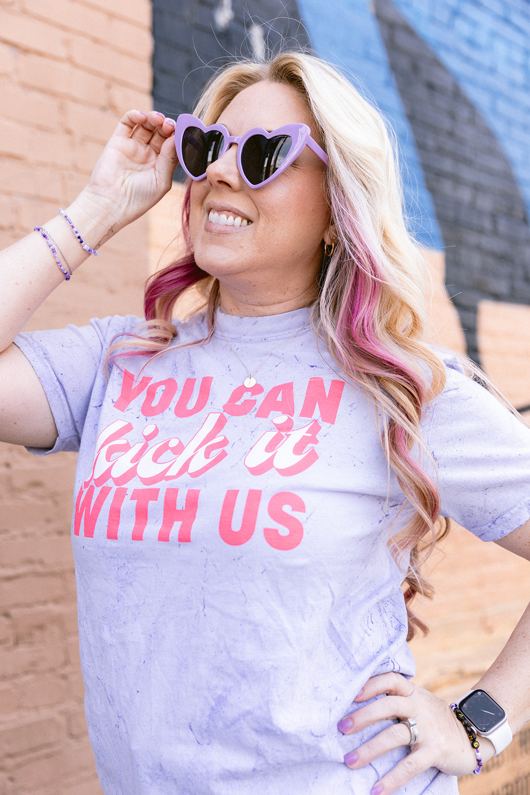 Heart Sunglasses - Racing Purple