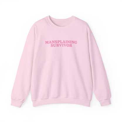 Sweatshirt - Mansplaining Survivor (Pink)