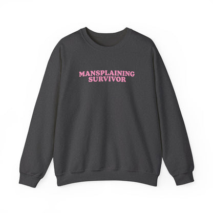 Sweatshirt - Mansplaining Survivor (Pink)