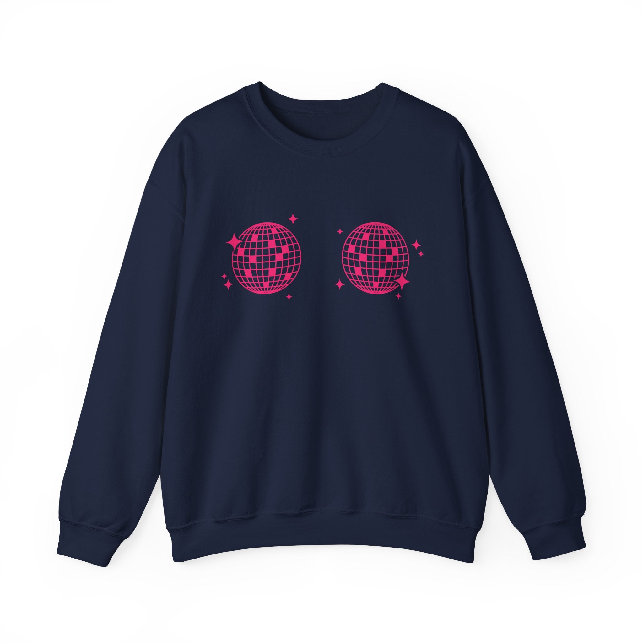 Sweatshirt - Disco Boobs (Dark Pink)