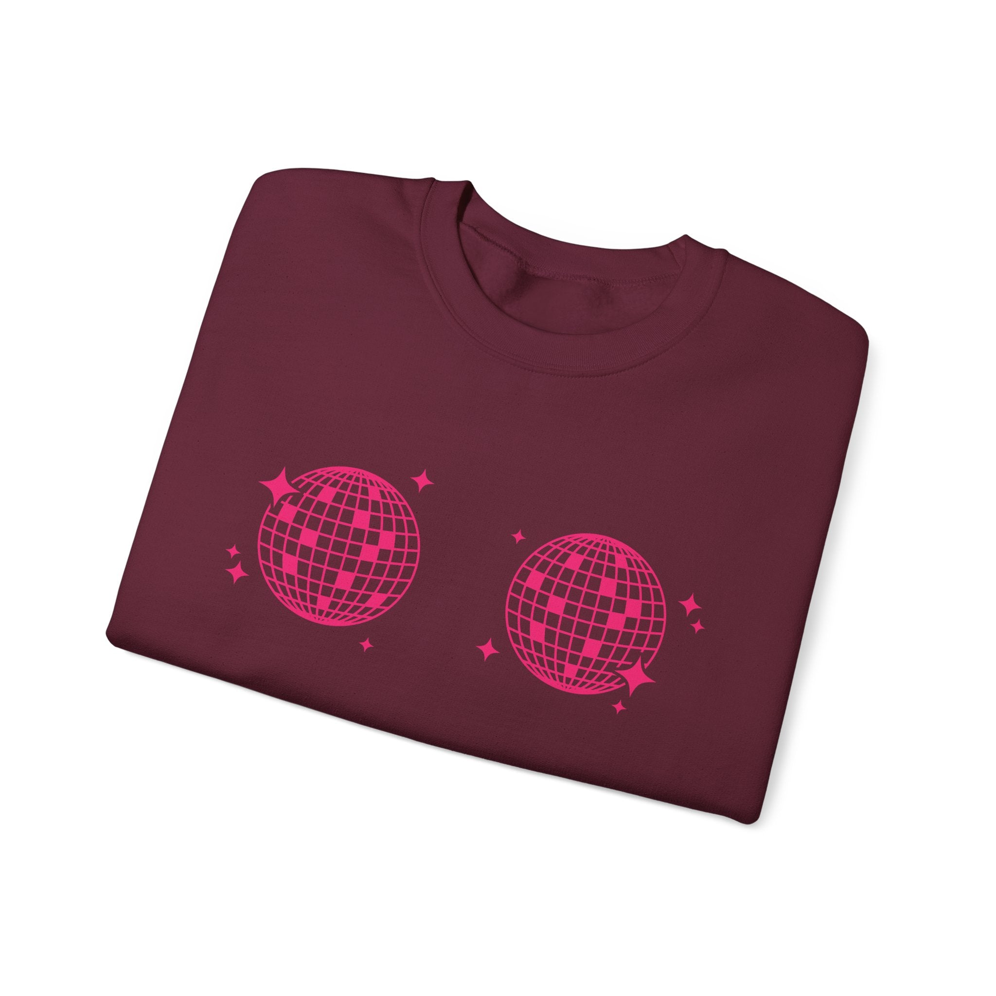 Sweatshirt - Disco Boobs (Dark Pink)