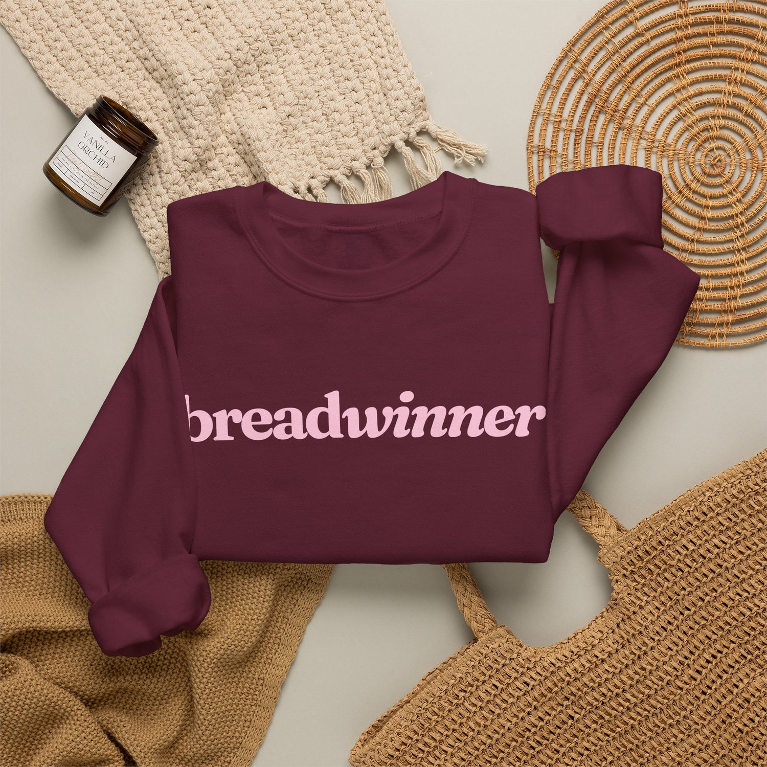Sweatshirt - Breadwinner (Light Pink)
