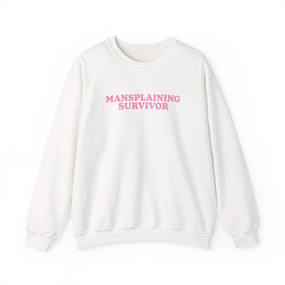 Sweatshirt - Mansplaining Survivor (Pink)