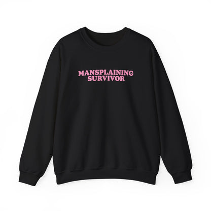 Sweatshirt - Mansplaining Survivor (Pink)