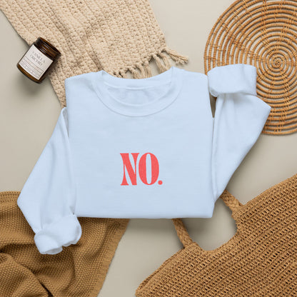 Sweatshirt - NO. (Embroidered Red)