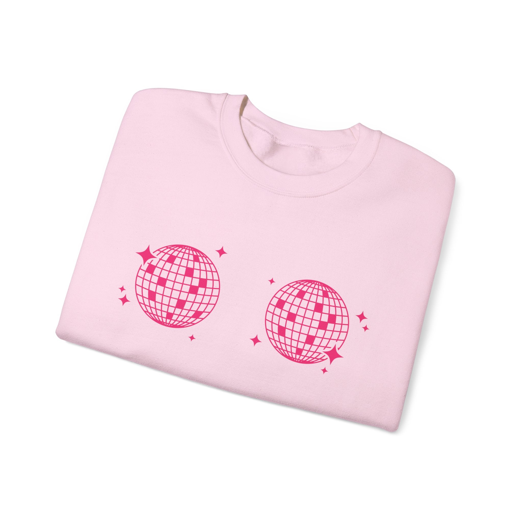 Sweatshirt - Disco Boobs (Dark Pink)