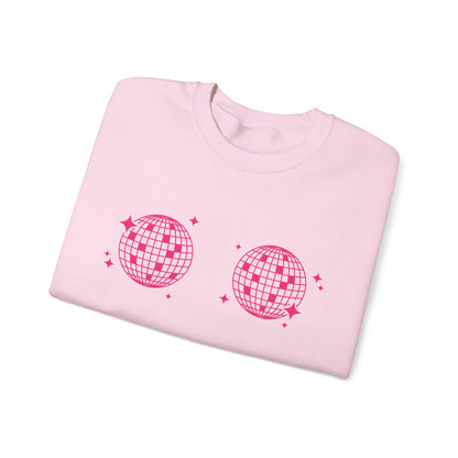 Sweatshirt - Disco Boobs (Dark Pink)
