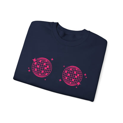 Sweatshirt - Disco Boobs (Dark Pink)