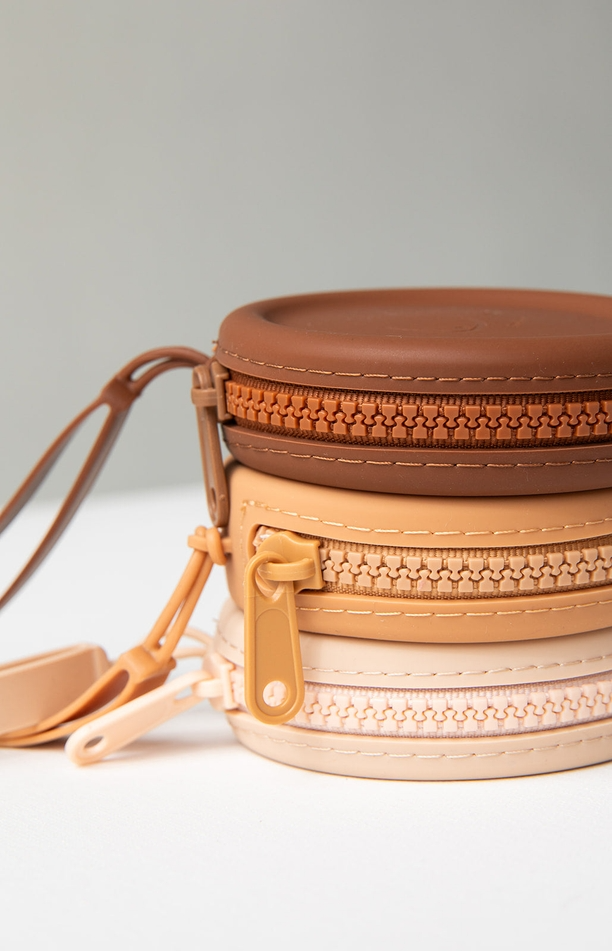 Pasties with Silicone Travel Case - Medium Nude