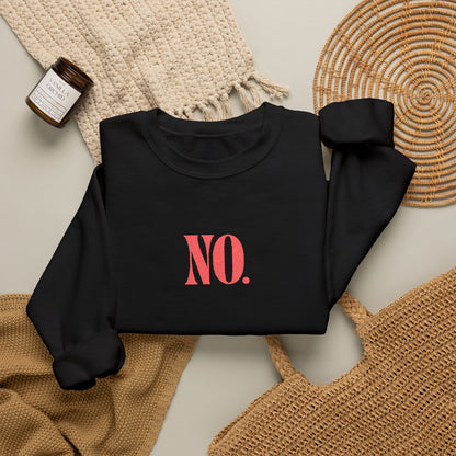 Sweatshirt - NO. (Embroidered Red)
