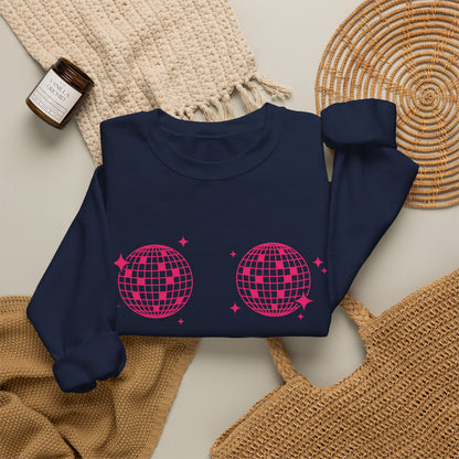Sweatshirt - Disco Boobs (Dark Pink)