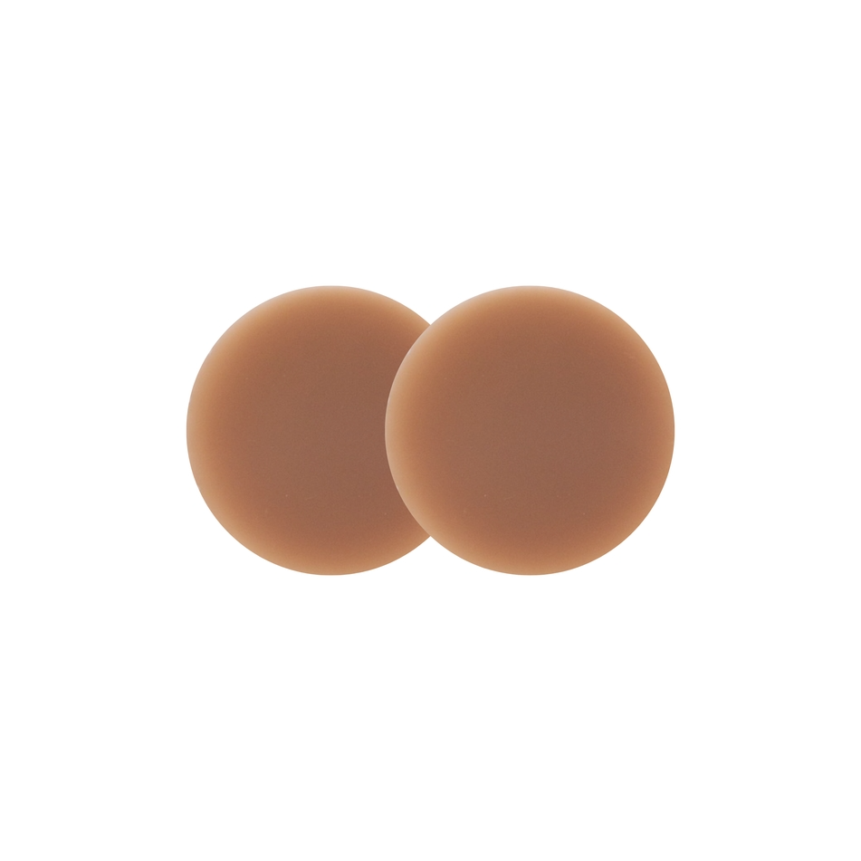 Pasties with Silicone Travel Case - Dark Nude