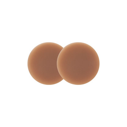 Pasties with Silicone Travel Case - Dark Nude