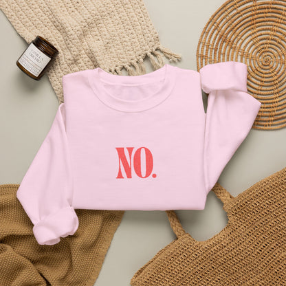 Sweatshirt - NO. (Embroidered Red)