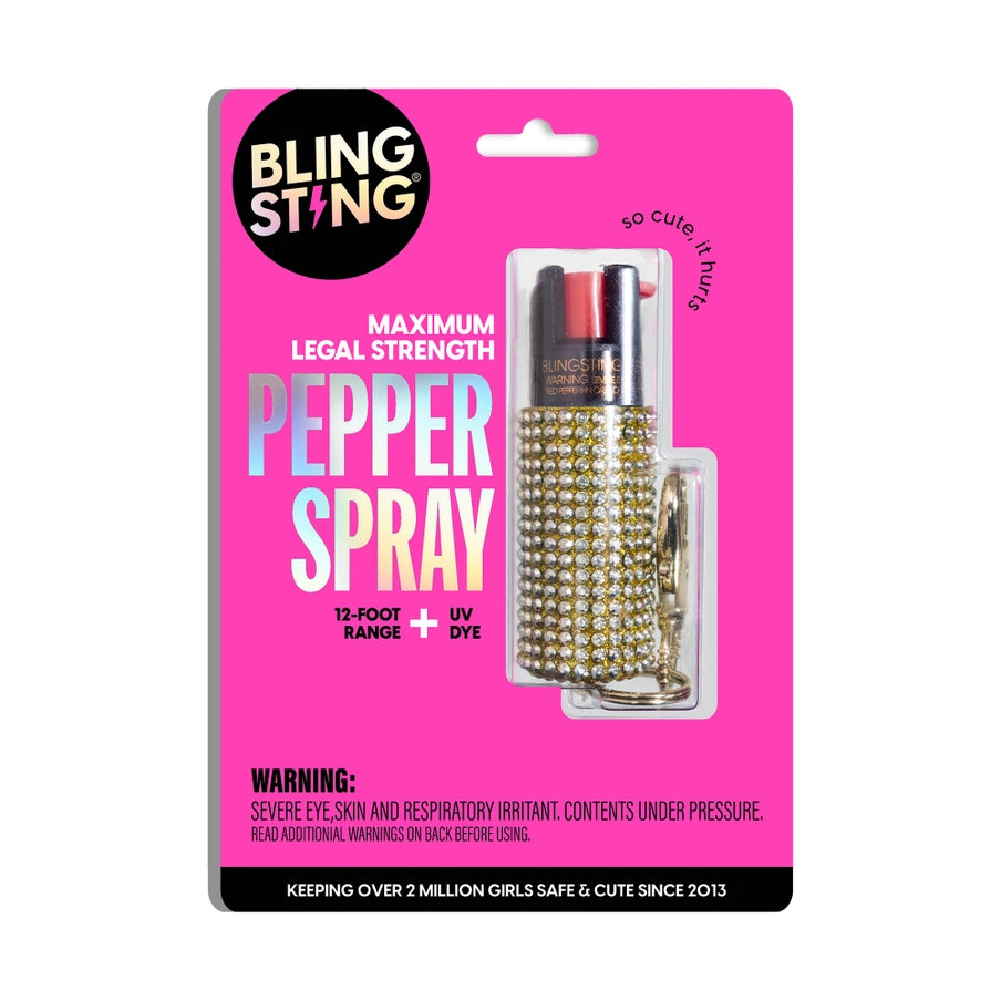 Pepper Spray - Gold Rhinestone
