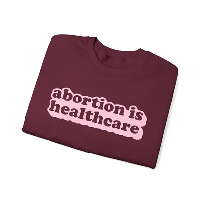 Sweatshirt - Abortion Is Healthcare (Light Pink)