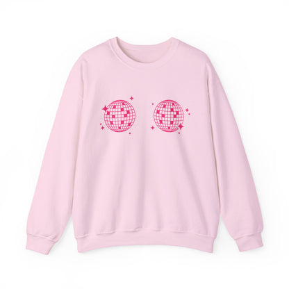 Sweatshirt - Disco Boobs (Dark Pink)