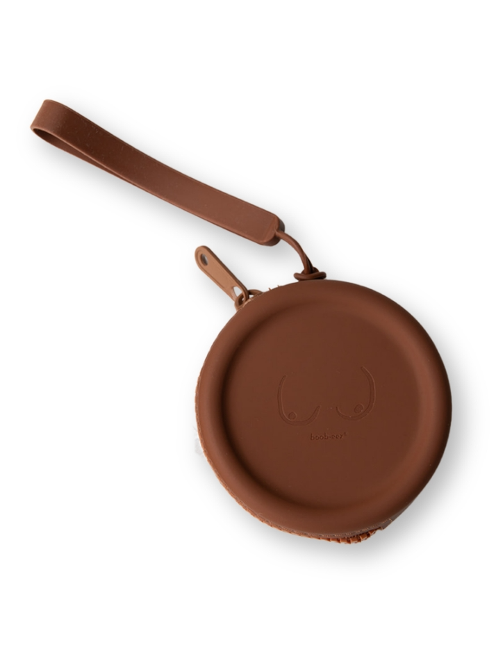 Pasties with Silicone Travel Case - Dark Nude