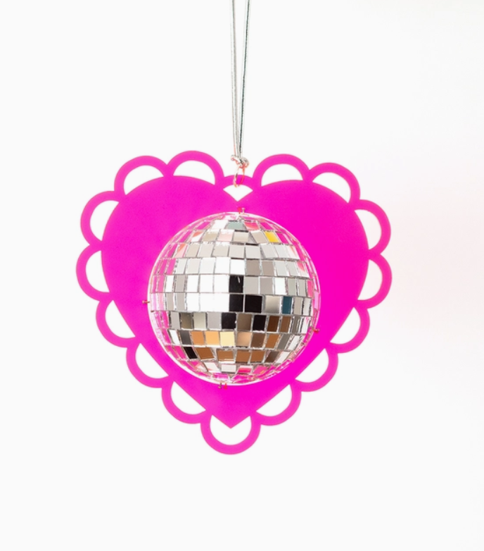 Suncatcher - Scalloped Disco Heart