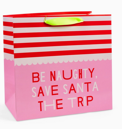 Gift Bag - Be Naughty, Save Santa the Trip (Large)