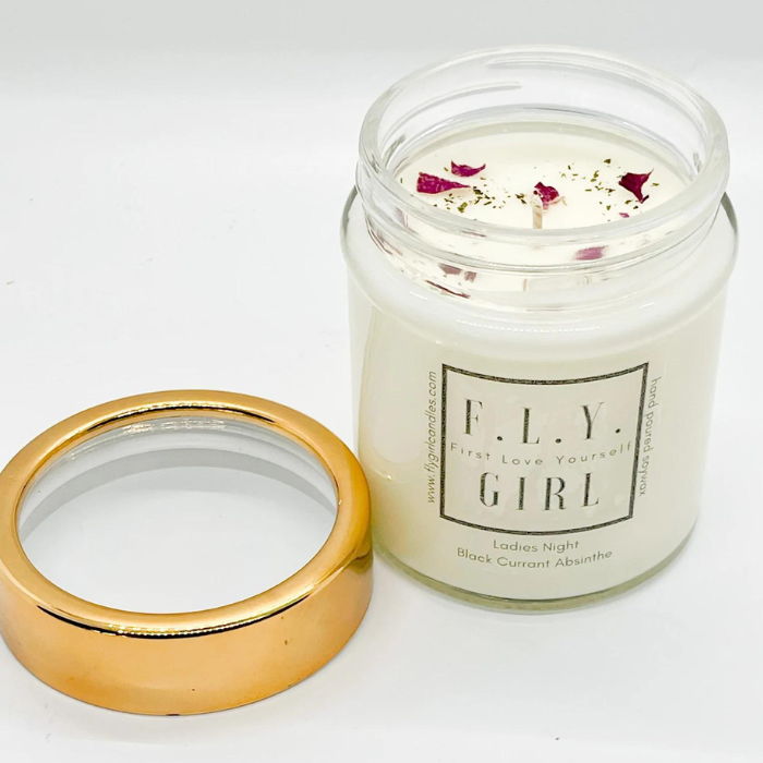 Ladies Night scented candle with gold lid