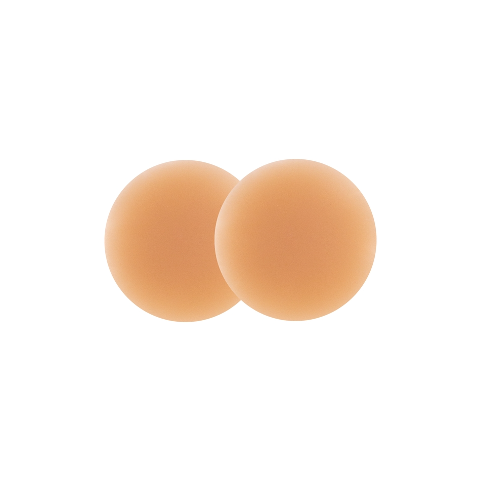 Pasties with Silicone Travel Case - Medium Nude
