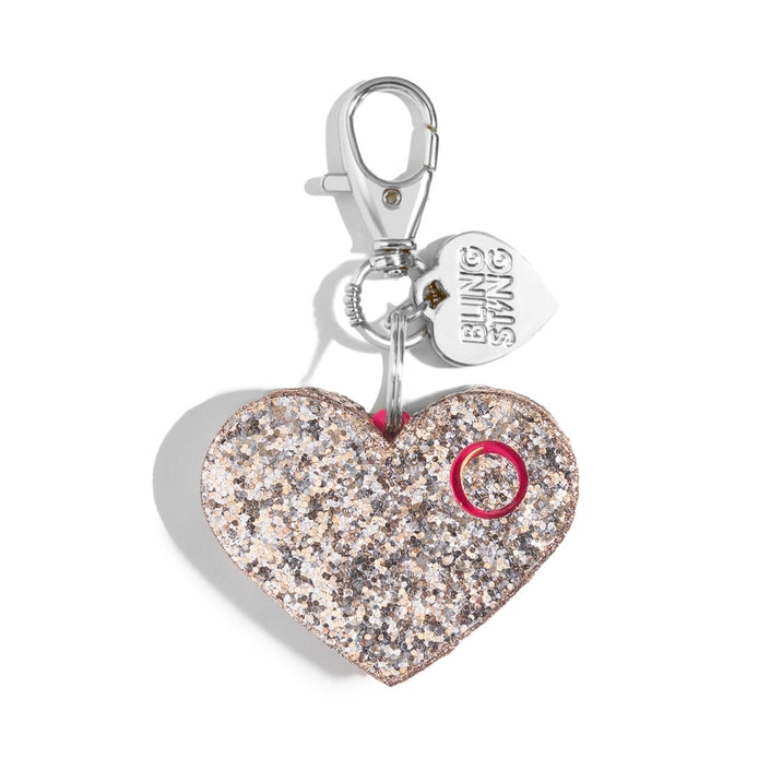 Safety Alarm - Rose Gold Sparkly Heart