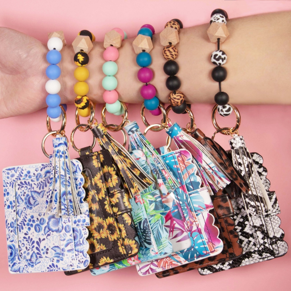 Wallet - Sunflower Beaded Wristlet