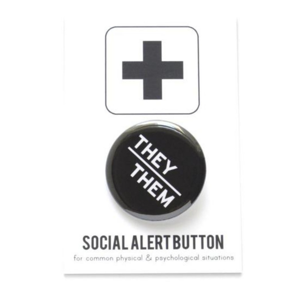 They/Them Pronoun Button by word for word