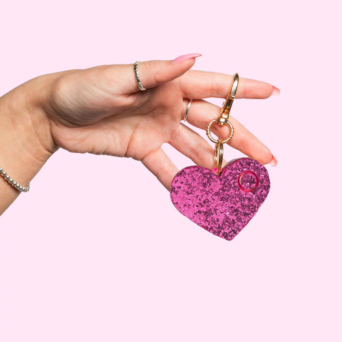 Safety Alarm - Pink Sparkly Heart
